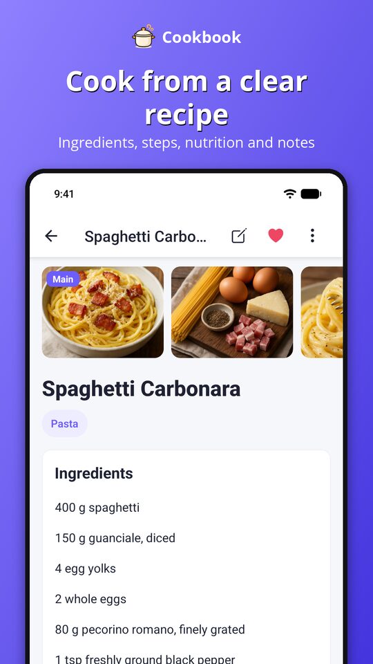 A recipe with ingredients and directions