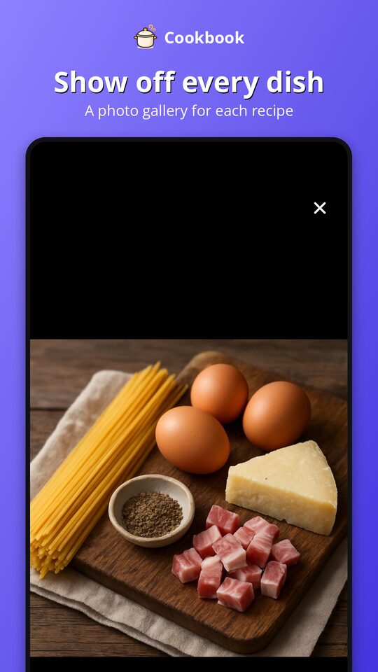 The photo gallery of a recipe