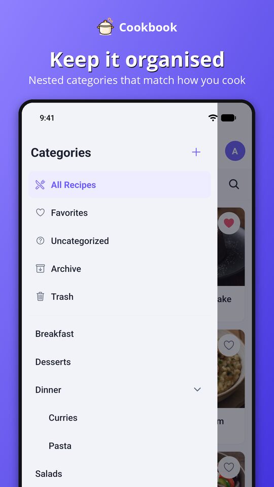 The nested category tree